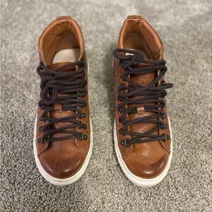 Shelby cognac (brown) leather sneakers (men’s). Size 8. Worn once.